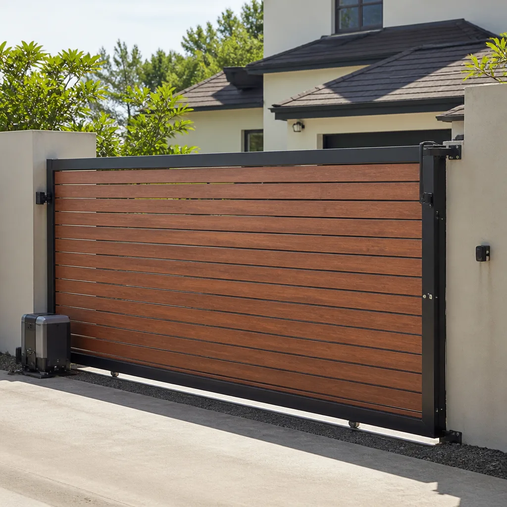 Sliding driveway gates